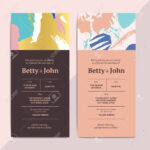 Trendy Abstract Wedding Invitation Cards Templates. Modern Luxury.. With Regard To Sample Wedding Invitation Cards Templates