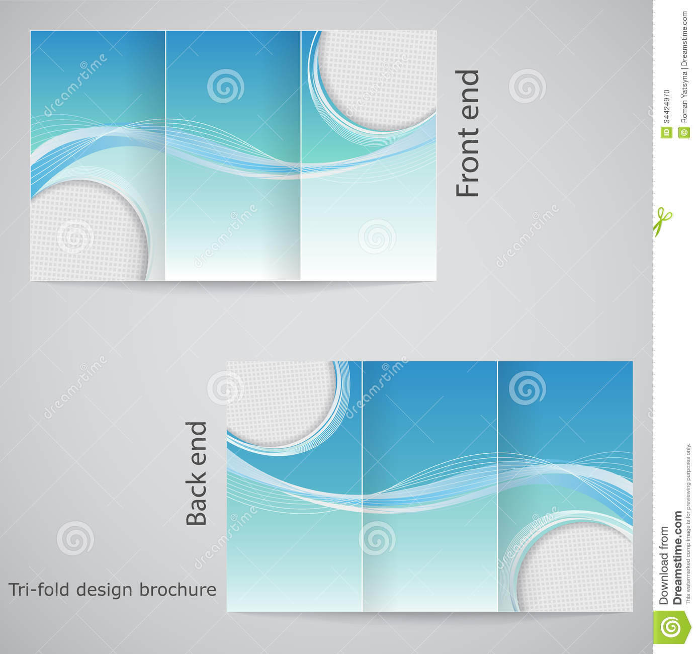 Tri Fold Brochure Design. Stock Vector. Illustration Of Page Within Free Three Fold Brochure Template