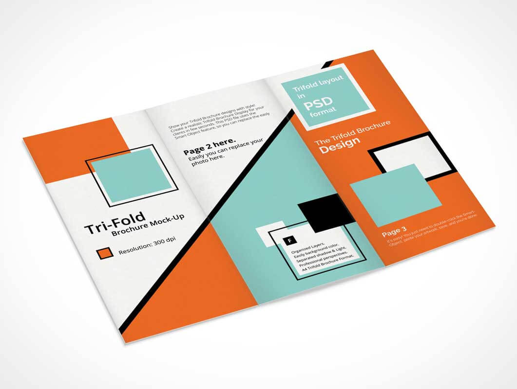 Tri Fold Brochure Psd Mockup A4 Design – Psd Mockups Within Brochure 3 Fold Template Psd