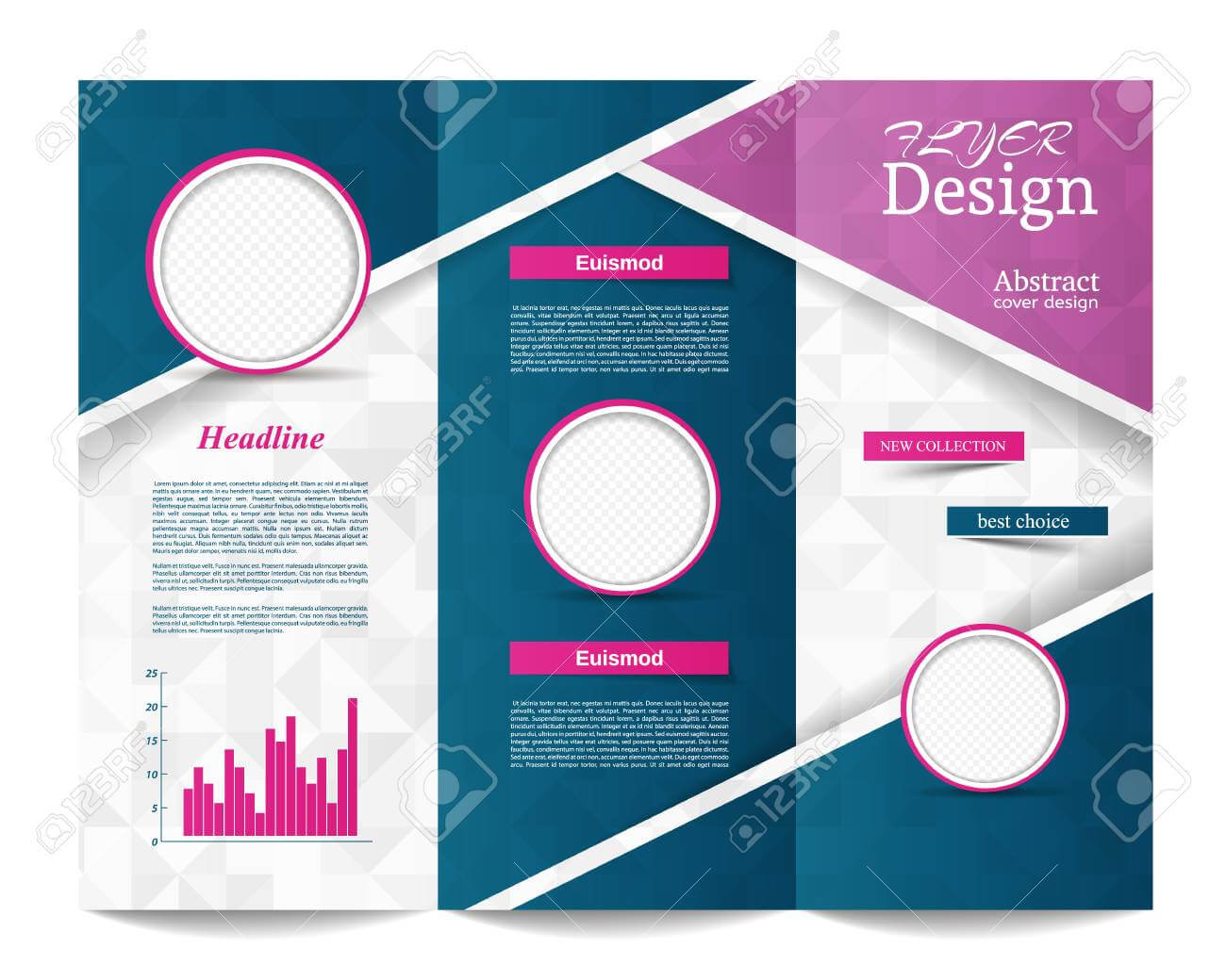 Tri Fold Brochure Template.corporate Business Background Or Cover.. For Tri Fold Brochure Publisher Template