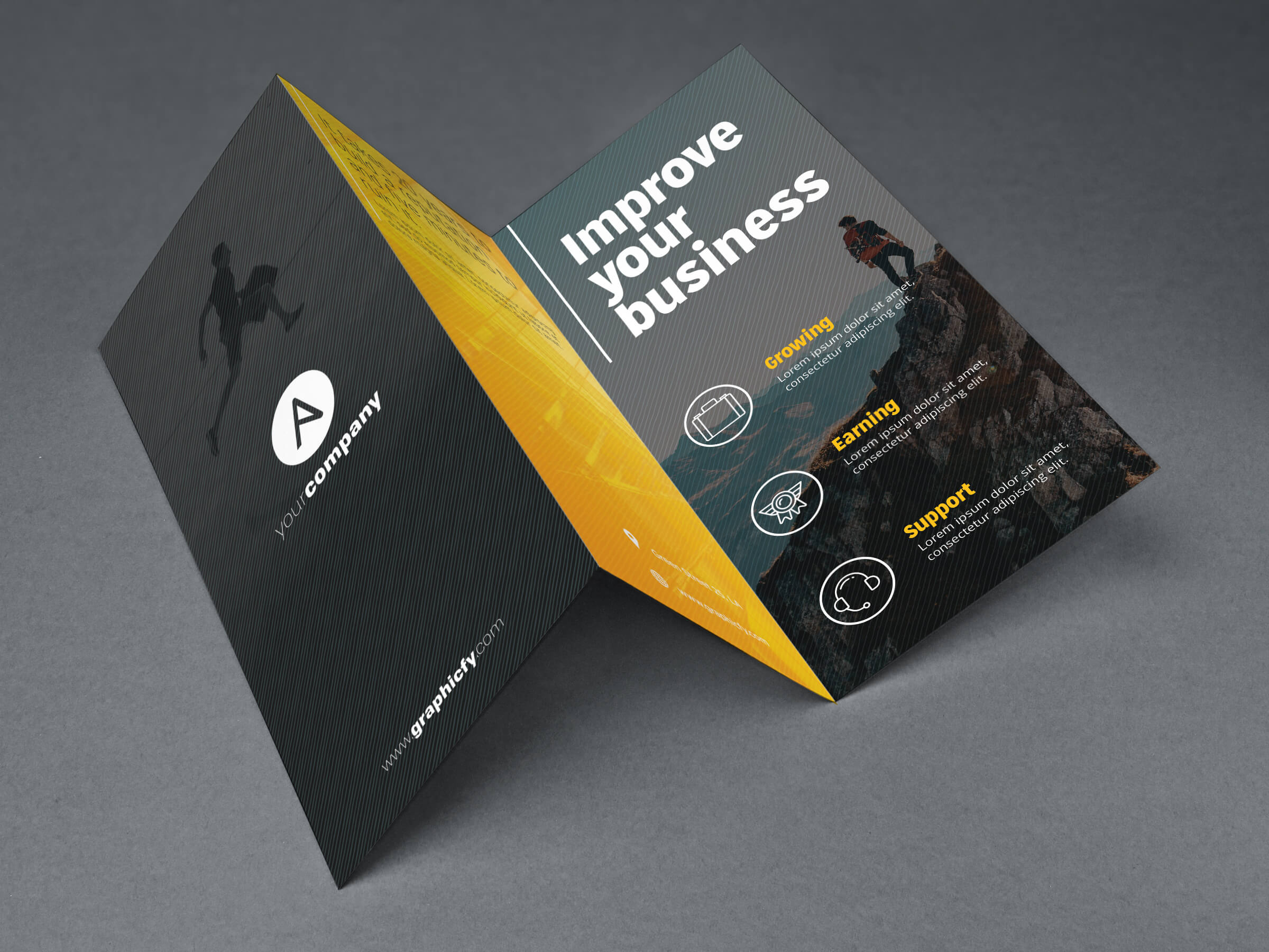 Tri Fold Brochure Template Psd Intended For 3 Fold Brochure Template Psd