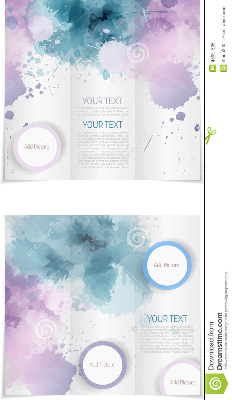 Tri Fold Brochure Template Stock Vector. Illustration Of With Regard To Free Tri Fold Brochure Templates Microsoft Word