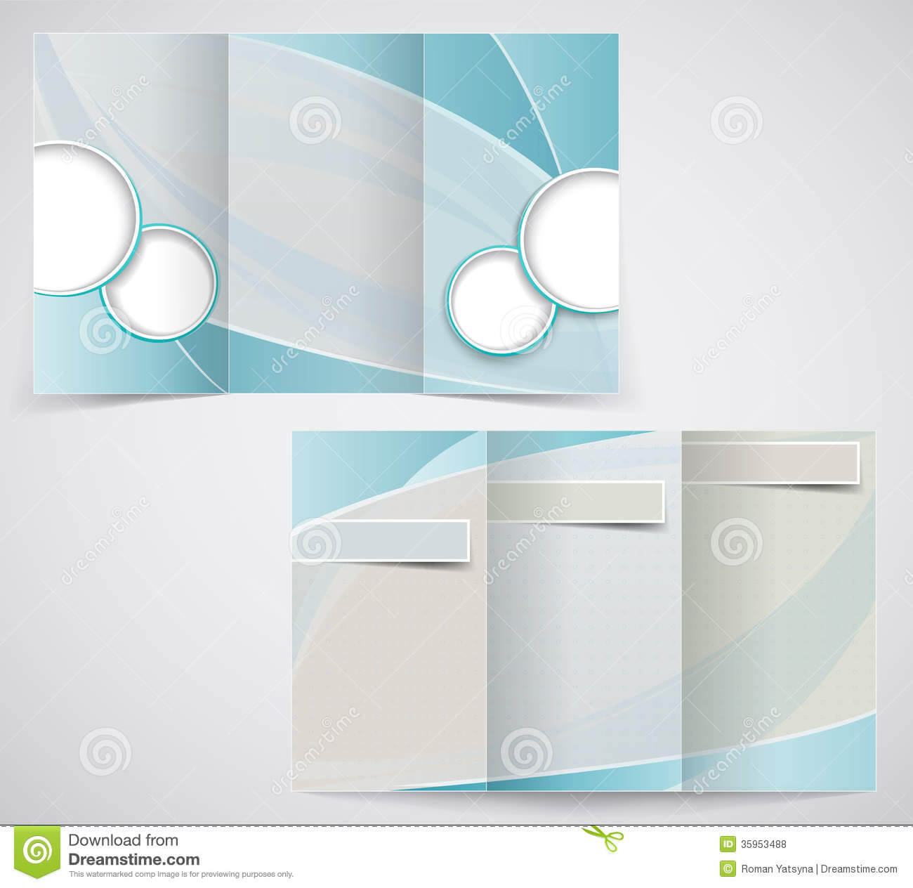 Tri Fold Business Brochure Template, Vector Blue D Stock With Regard To Brochure Template Illustrator Free Download
