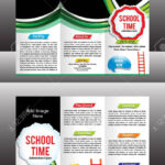 Tri Fold School Brochure Template Vector Illustration With Regard To Tri Fold School Brochure Template