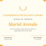 Trophy Leadership Award Certificate - Templatescanva within Leadership Award Certificate Template