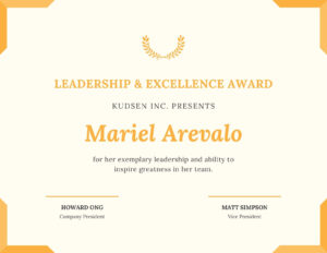Trophy Leadership Award Certificate - Templatescanva within Leadership Award Certificate Template