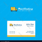 Truck Logo Design With Business Card Template In Transport Business Cards Templates Free