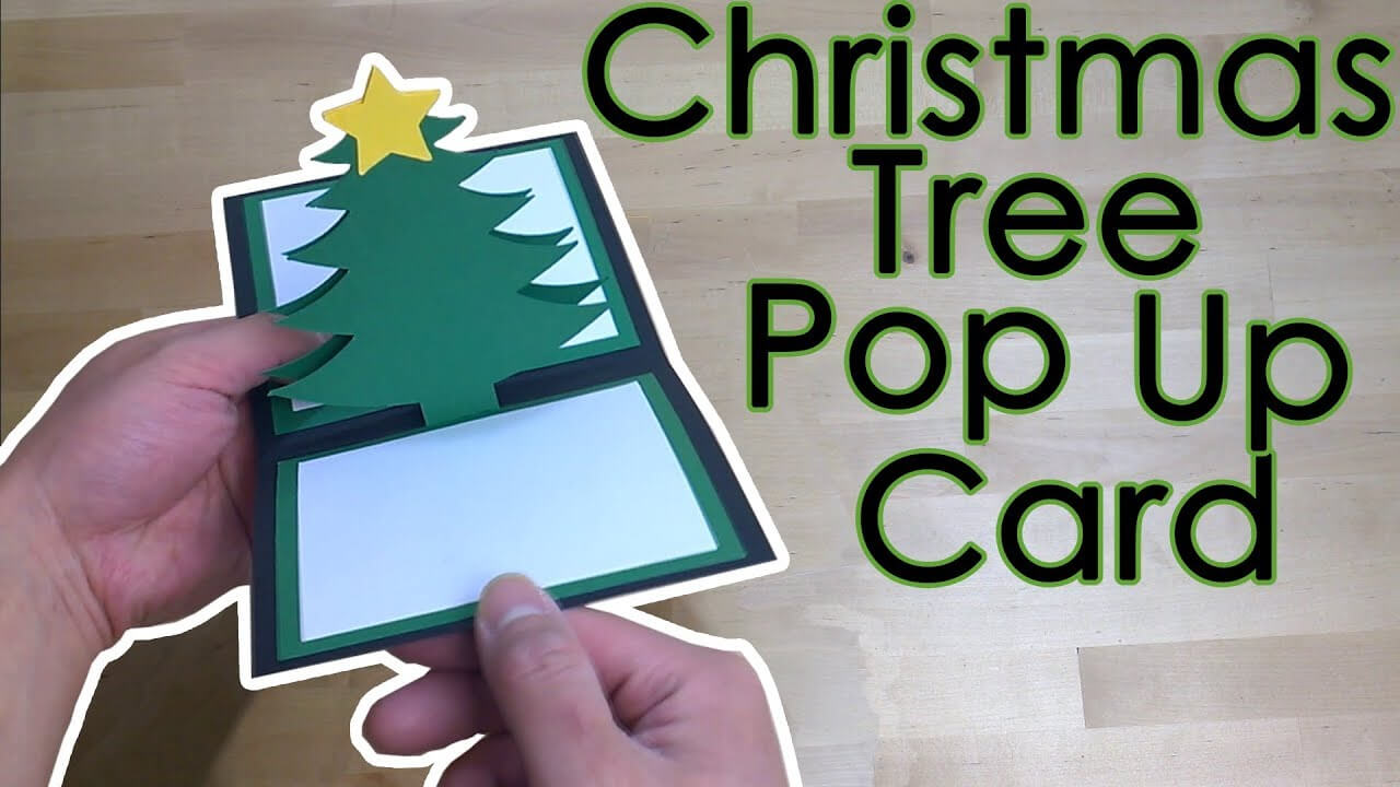 [Tutorial + Template] *free* Christmas Star Tree Pop Up Greeting Card With Pop Up Tree Card Template