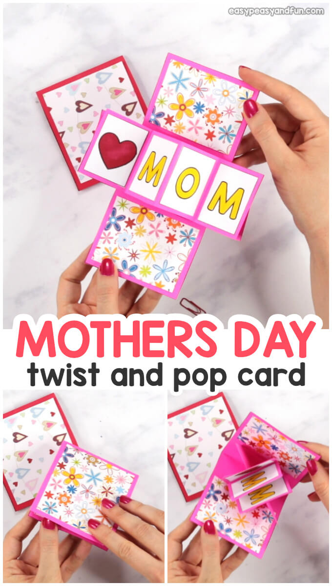 Twist And Pop Mother's Day Card – Easy Peasy And Fun Intended For Twisting Hearts Pop Up Card Template
