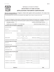 Unabridged Birth Certificate Form - Fill Online, Printable with regard to South African Birth Certificate Template