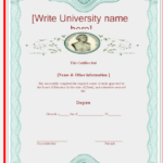 University Degree Certificate Template | Templates At Within University Graduation Certificate Template