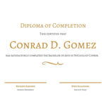 University Diploma Certificate – Templatescanva With University Graduation Certificate Template