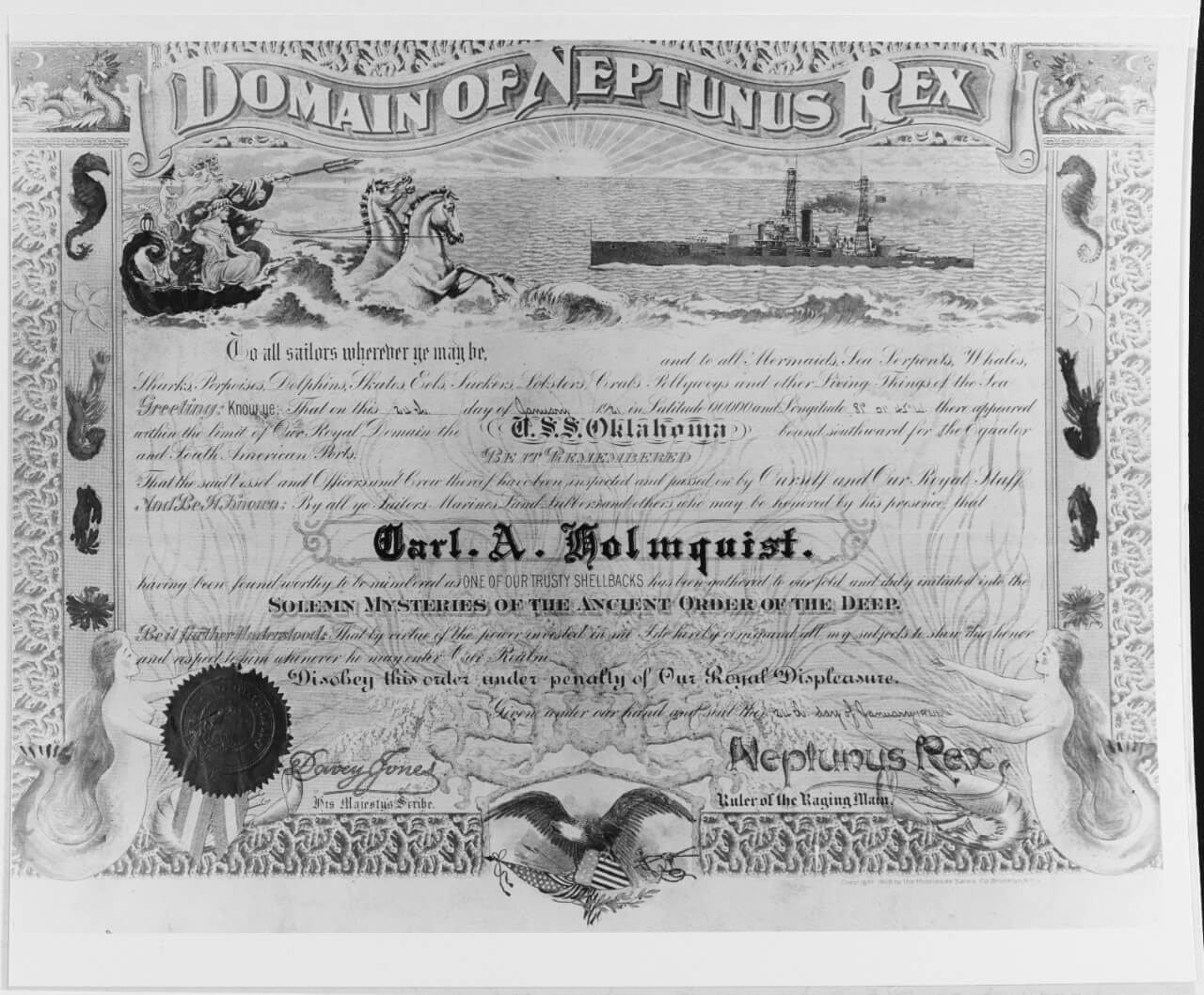 Unofficial Navy Certificates In Crossing The Line Certificate Template