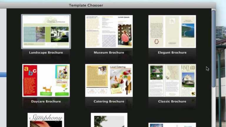 brochure templates for pages for mac