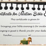 Vacation Bible School Certificate Templates – Barati.ald2014 For Vbs Certificate Template