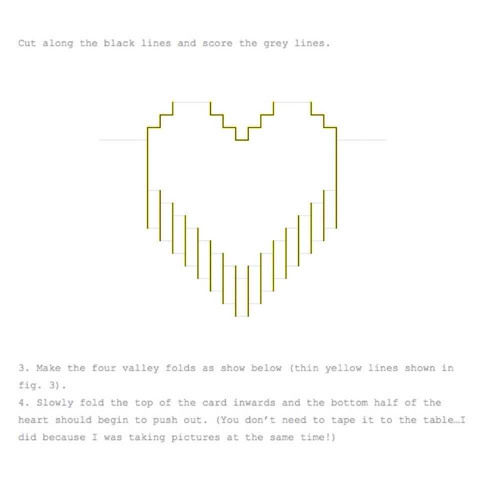 Valentines Day Pixelated Popup Cardlindsey Holmes – Musely For Pixel Heart Pop Up Card Template