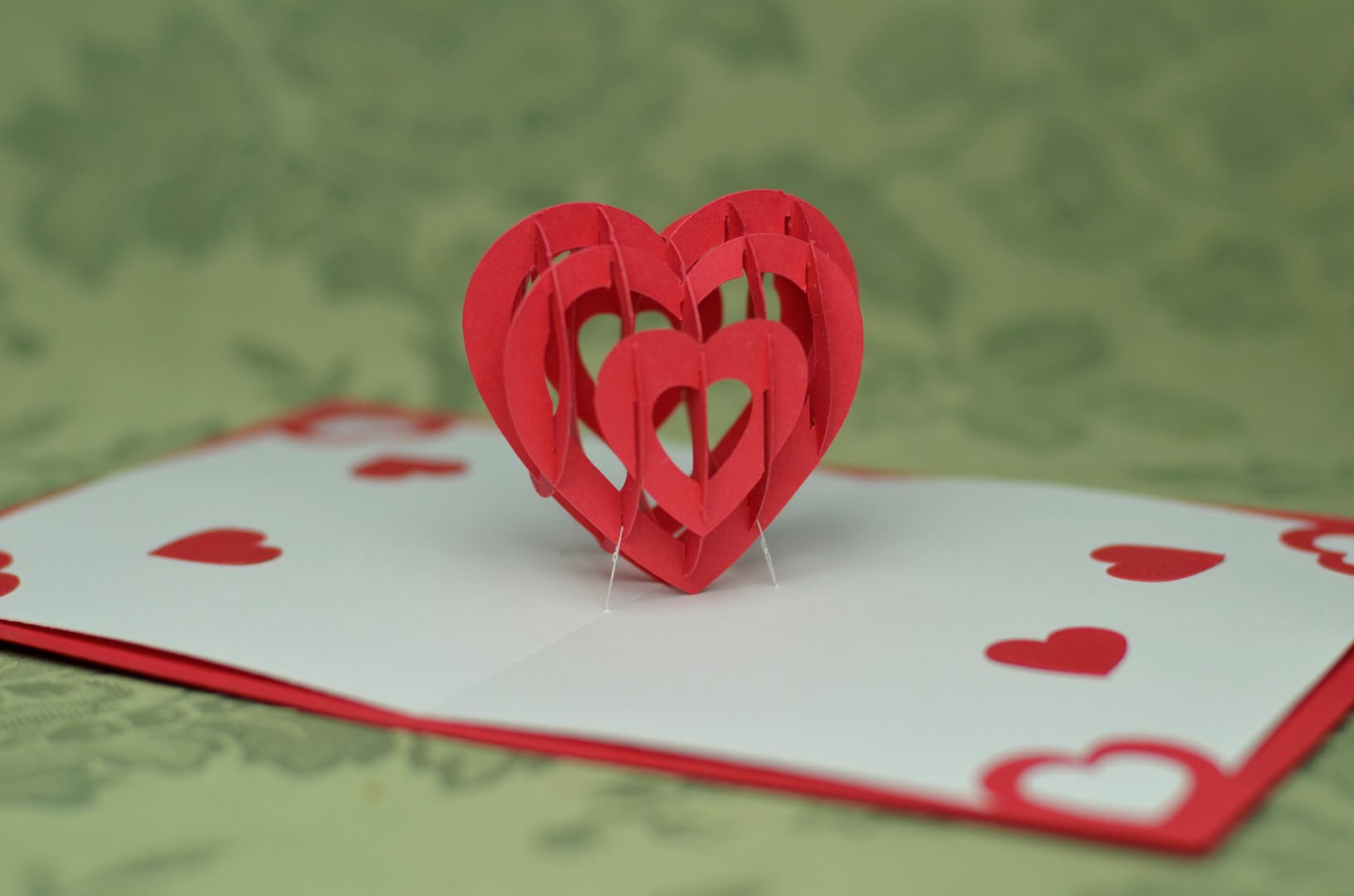 Valentine's Day Pop Up Card: 3D Heart Tutorial - Creative Inside Pop Out Heart Card Template