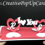 Valentines Day Pop Up Card: Twisting Hearts in Twisting Hearts Pop Up Card Template