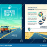 Vector Brochure Template With Tourist Concept, Traveling Inside Travel And Tourism Brochure Templates Free