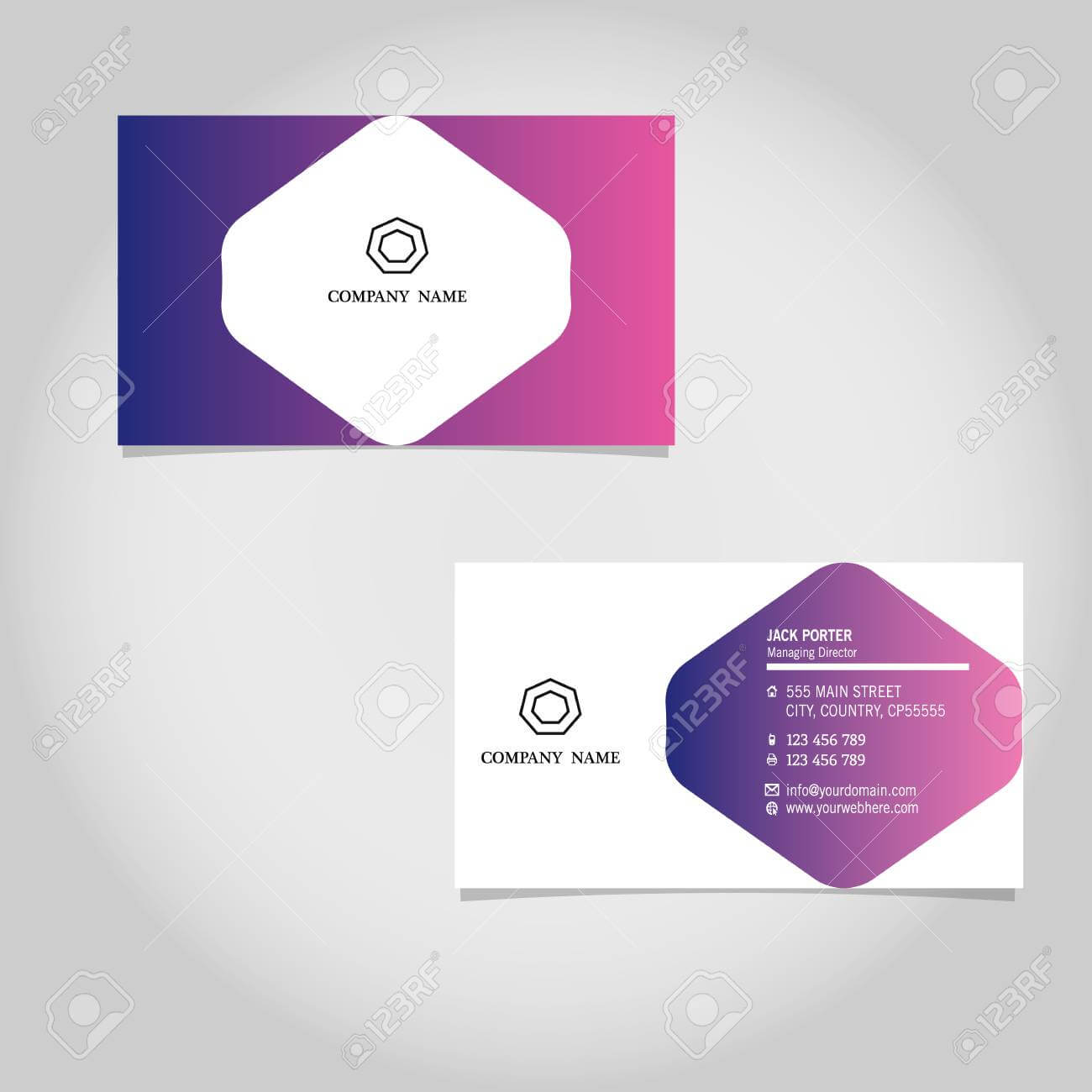 Vector Business Card Template Design Adobe Illustrator Intended For Adobe Illustrator Card Template