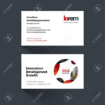 Vector Business Card Template With Red Circle, Soft Shapes, Round For It,  Business, Beauty. Simple And Clean Design. Creative Corporate Identity Within Soccer Report Card Template