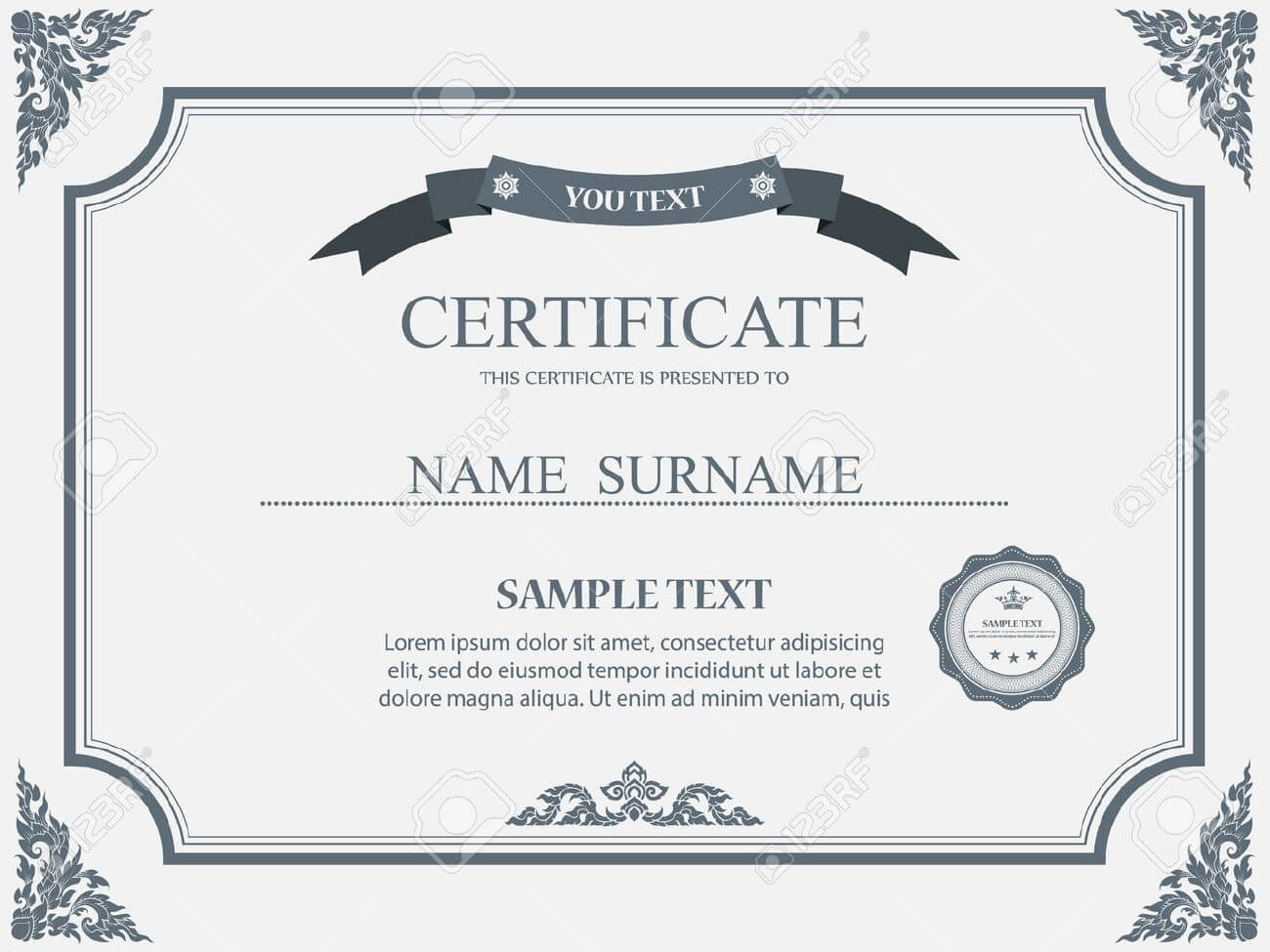 Vector Certificate Template. Pertaining To Commemorative Certificate Template