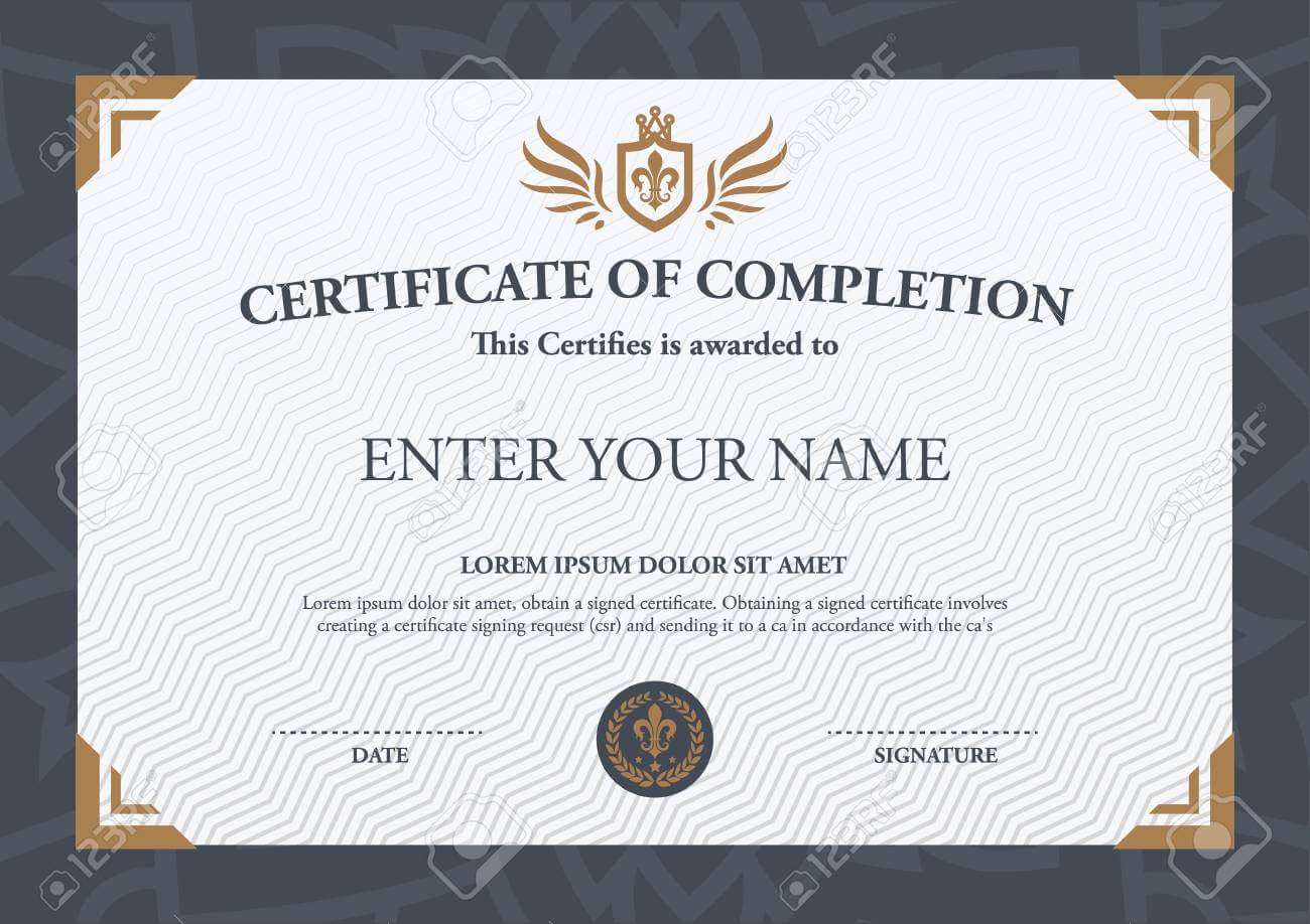 Vector Certificate Template. Within Commemorative Certificate Template