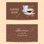 Vector Coffee Shop Or Company Business Card Template Throughout Coffee Business Card Template Free