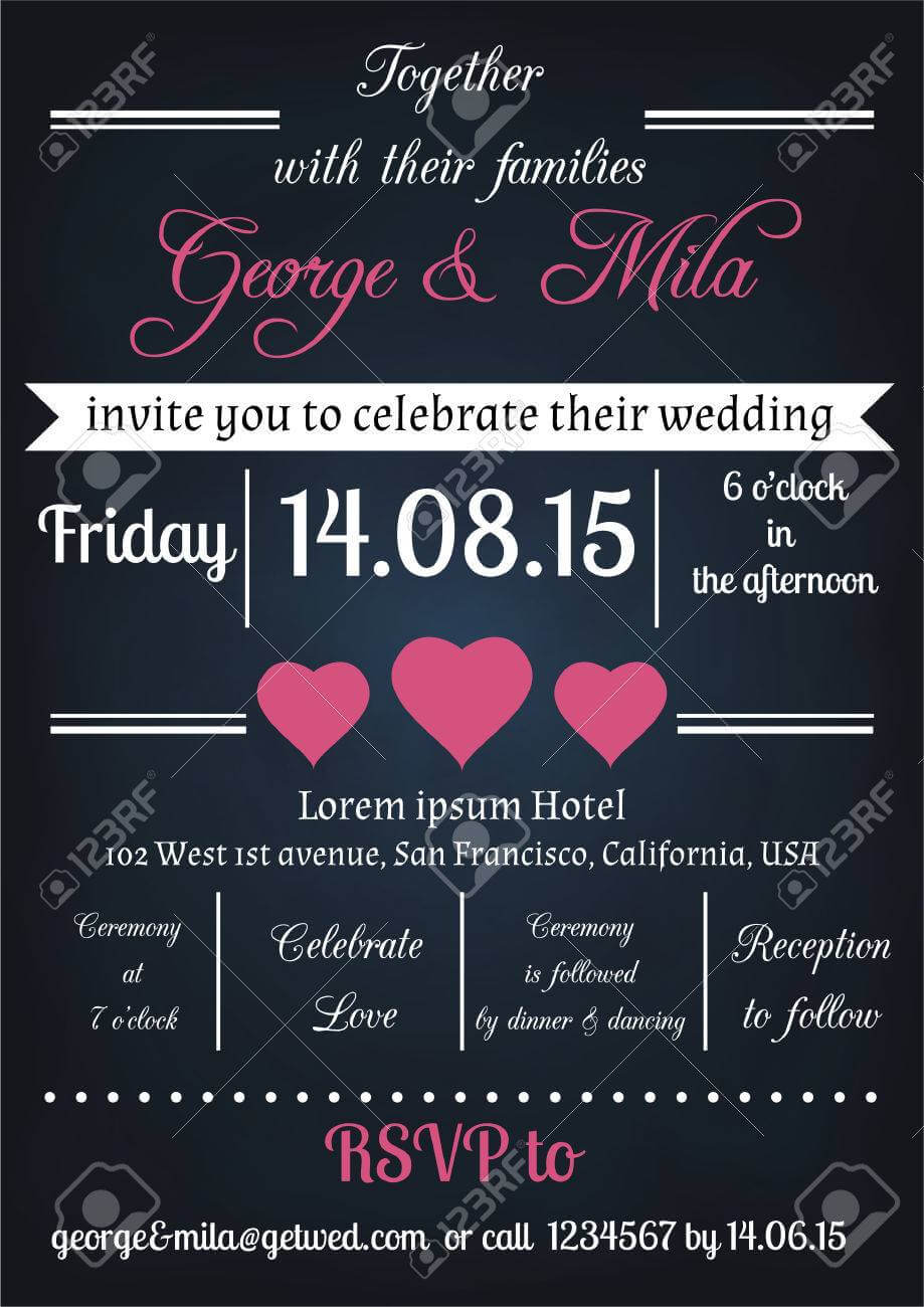 Vector Flyer Or Invitation Card Template For Wedding, Engagement.. With Regard To Engagement Invitation Card Template