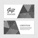 Vector Gift Voucher Template With Abstract Triangle Background,.. Regarding Black And White Gift Certificate Template Free