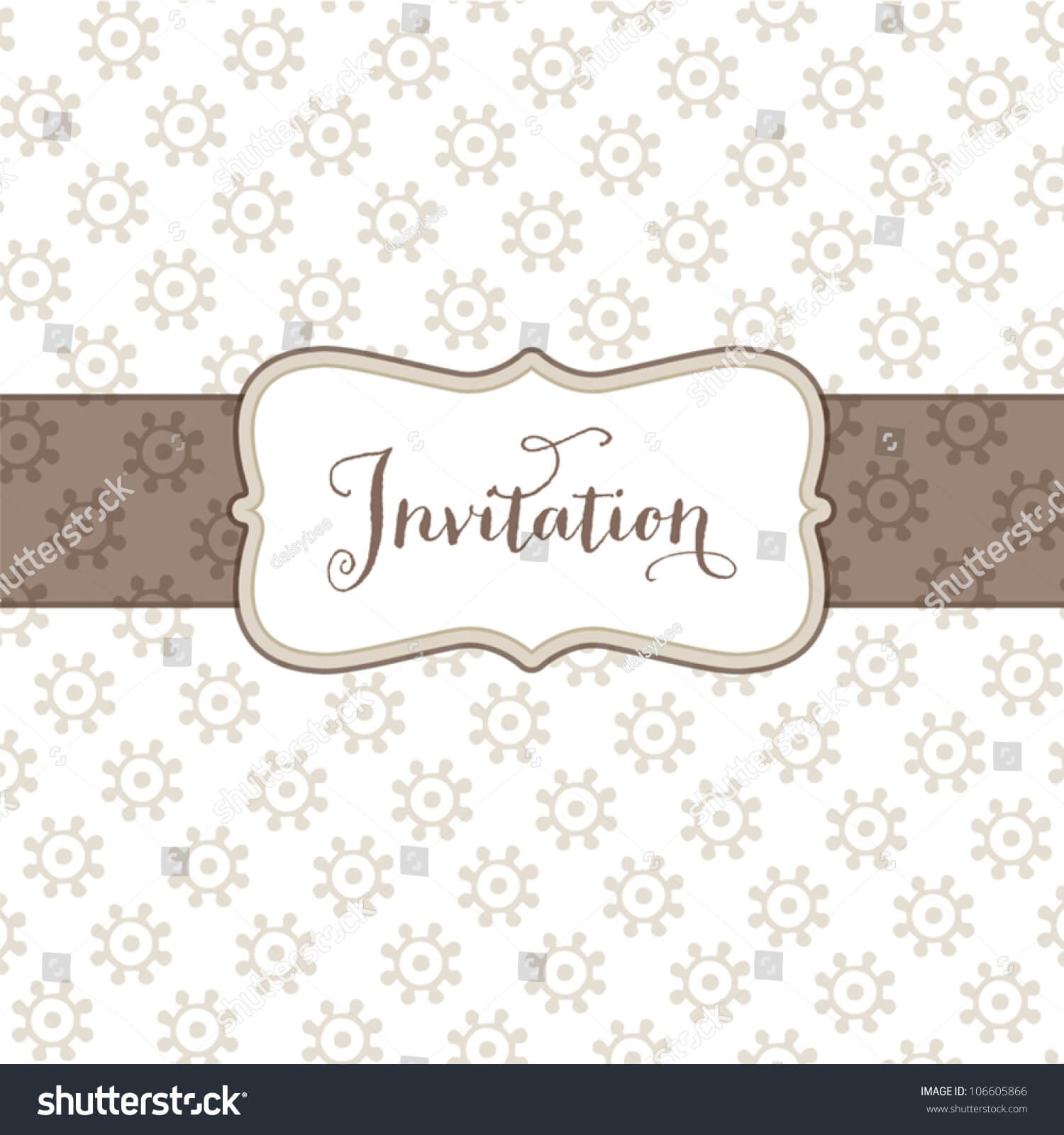 Vector Greeting Card Template Small Floral | Royalty Free Pertaining To Small Greeting Card Template