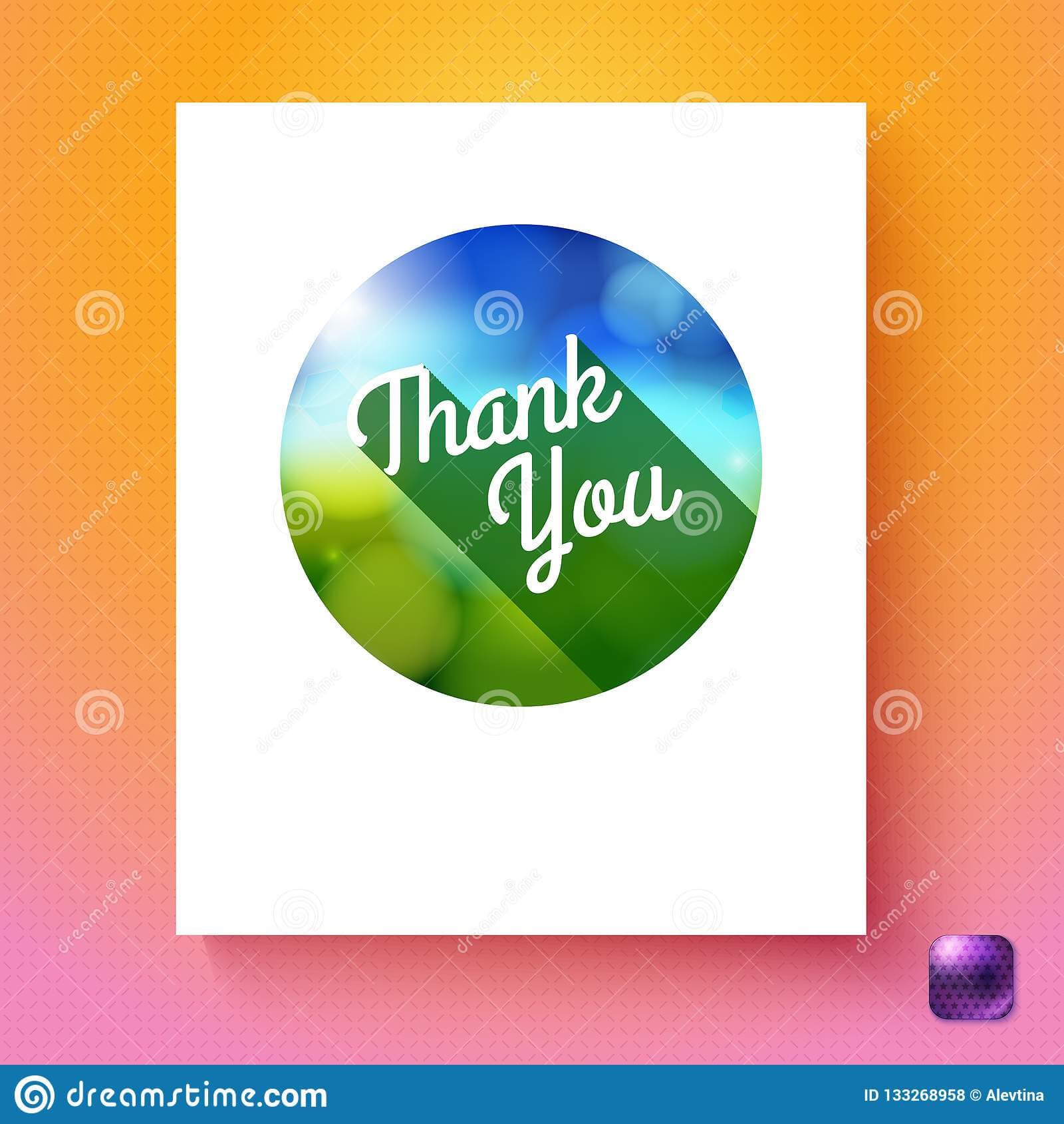 Vector Illustration Of Thank You Badge Template Card Stock Intended For Soccer Thank You Card Template