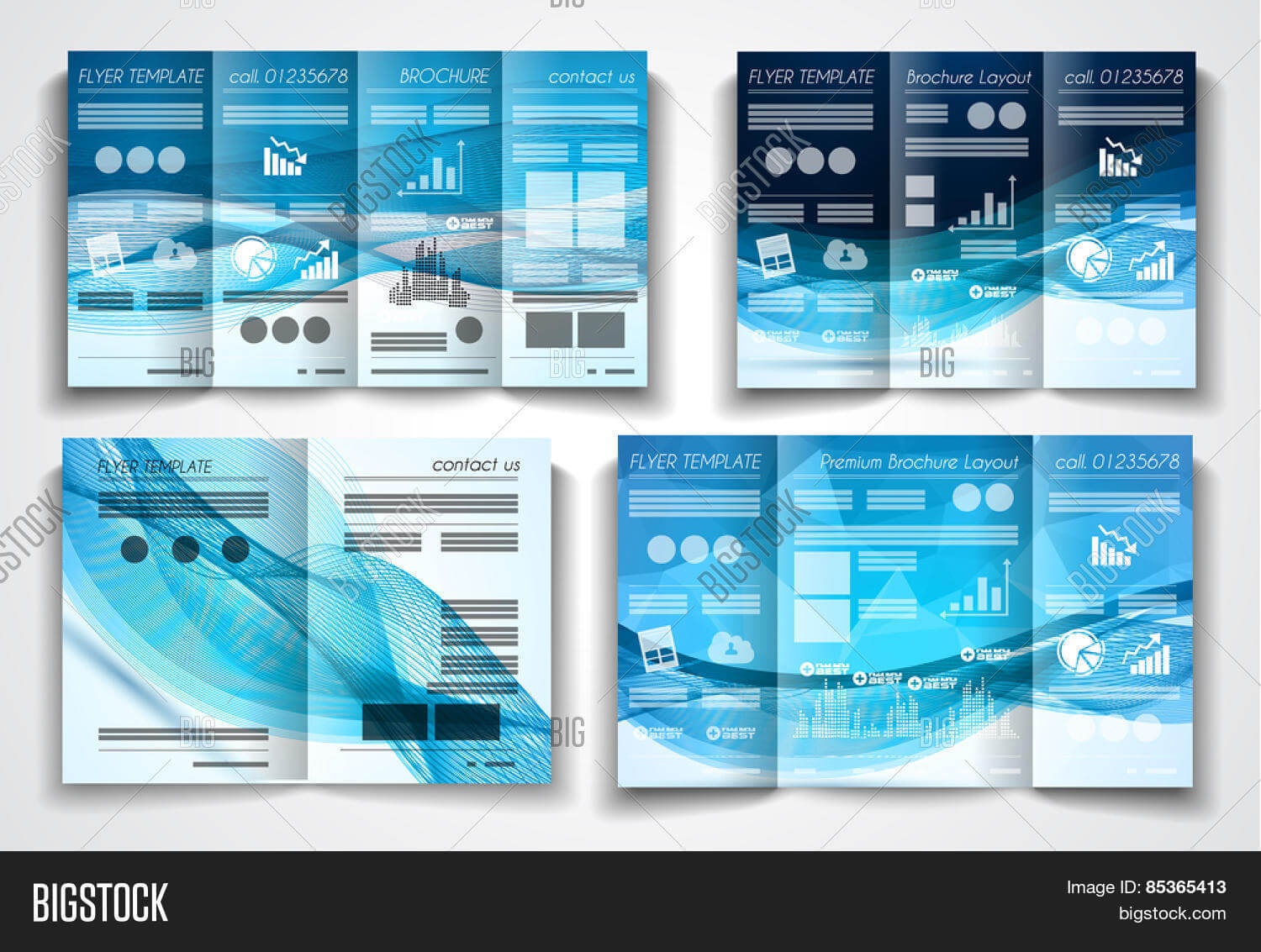 Vector Tri Fold Vector & Photo (Free Trial) | Bigstock Inside Product Brochure Template Free