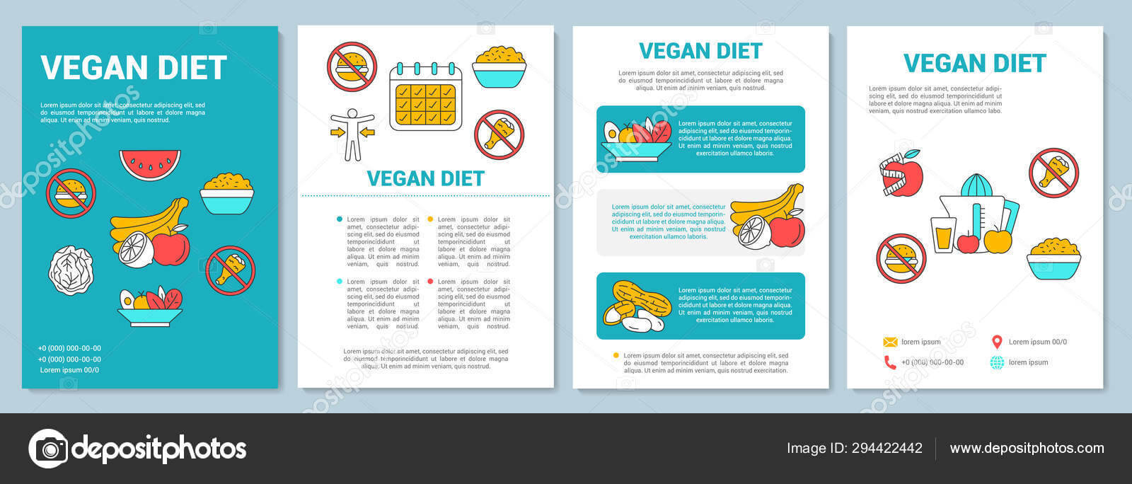 Vegetarian Diet Brochure Template Layout. Organic Nutrition With Regard To Nutrition Brochure Template