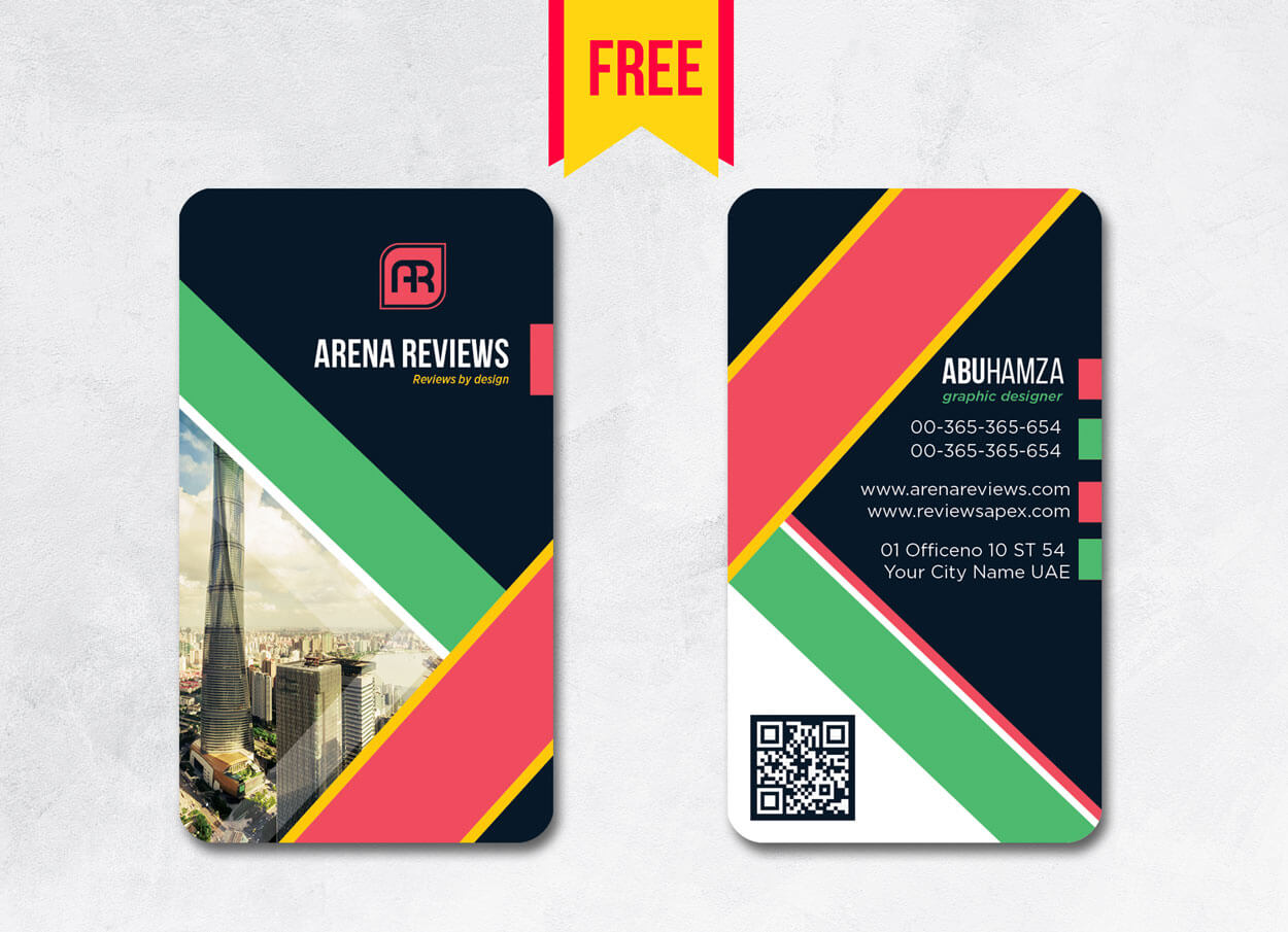 Vertical Business Card Design Psd – Free Download | Arenareviews With Business Card Size Template Photoshop