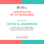Vibrant Certificate Of Attendance Template For Volunteer Certificate Templates