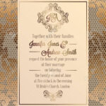 Vintage Baroque Style Wedding Invitation Card Template.. Elegant.. Intended For Church Wedding Invitation Card Template