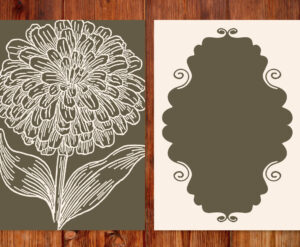 Vintage Flower Card Template Ai, Svg, Eps File | Free for Free Svg Card Templates
