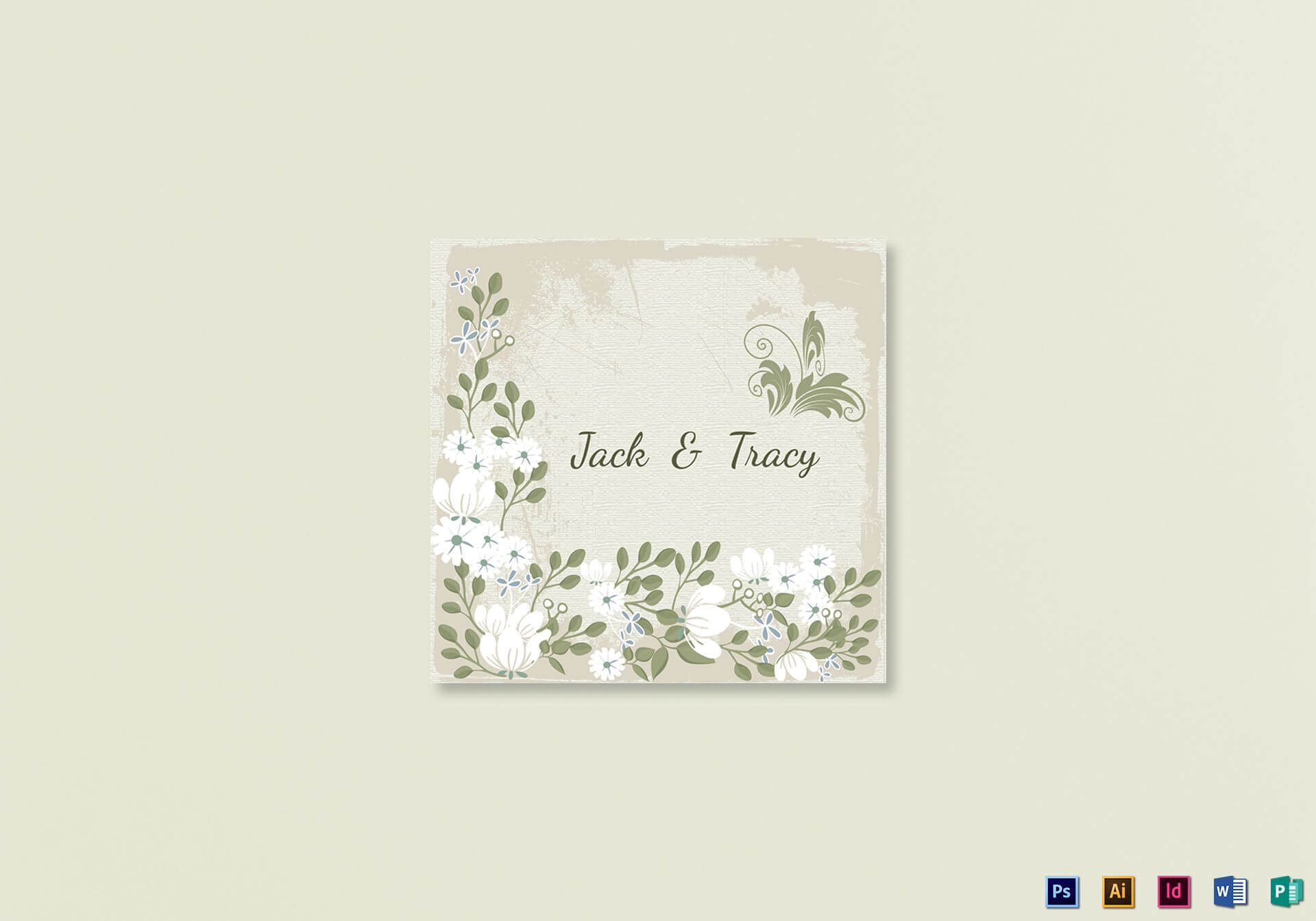 Vintage Wedding Place Card Template Pertaining To Ms Word Place Card Template