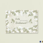 Vintage Will You Be My Bridesmaid Card Template With Regard To Will You Be My Bridesmaid Card Template