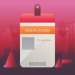 Vip Pass Id Card Template. Realistic Blank Vertical Id For With Regard To Blank Magic Card Template