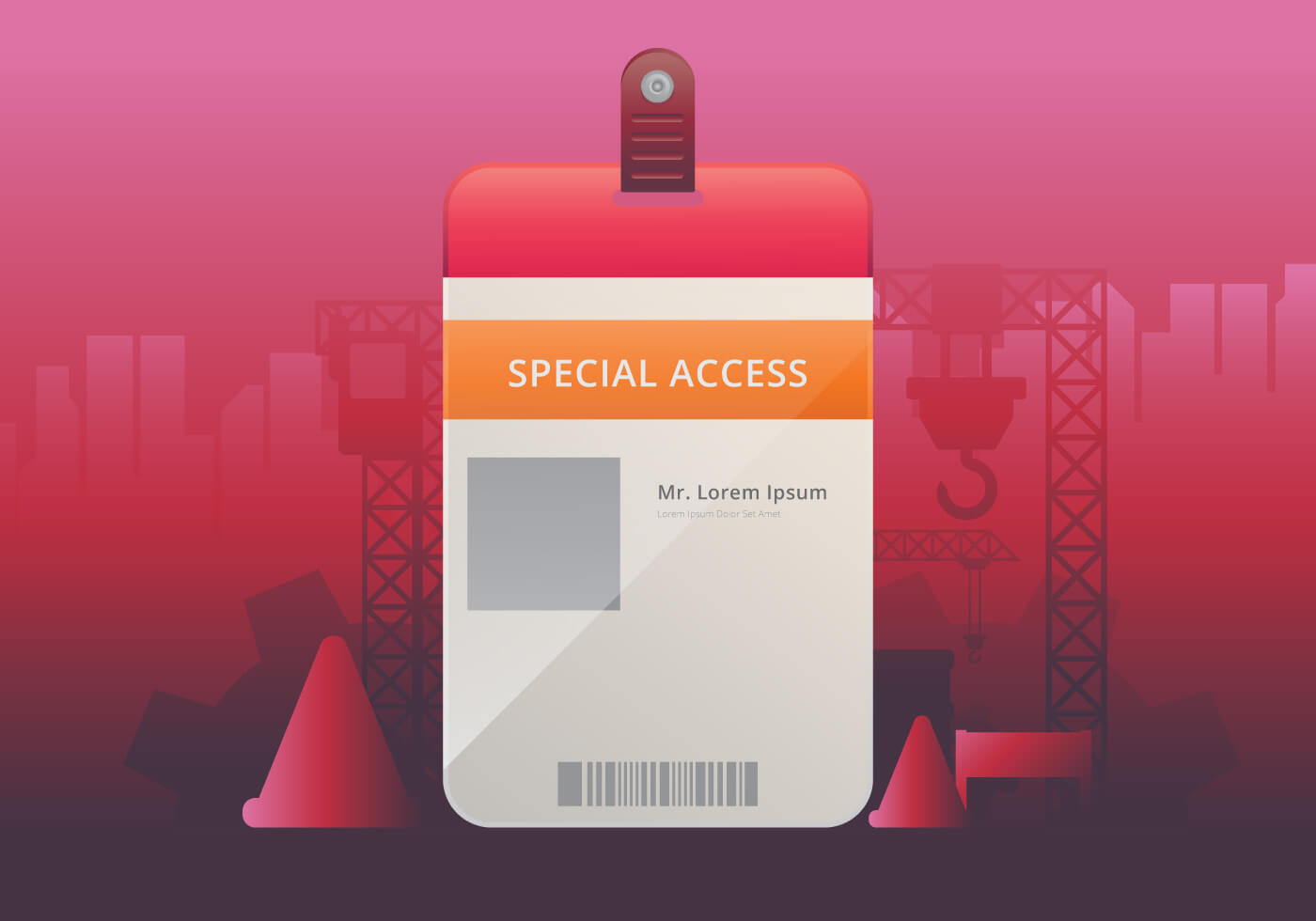 Vip Pass Id Card Template. Realistic Blank Vertical Id For With Regard To Blank Magic Card Template