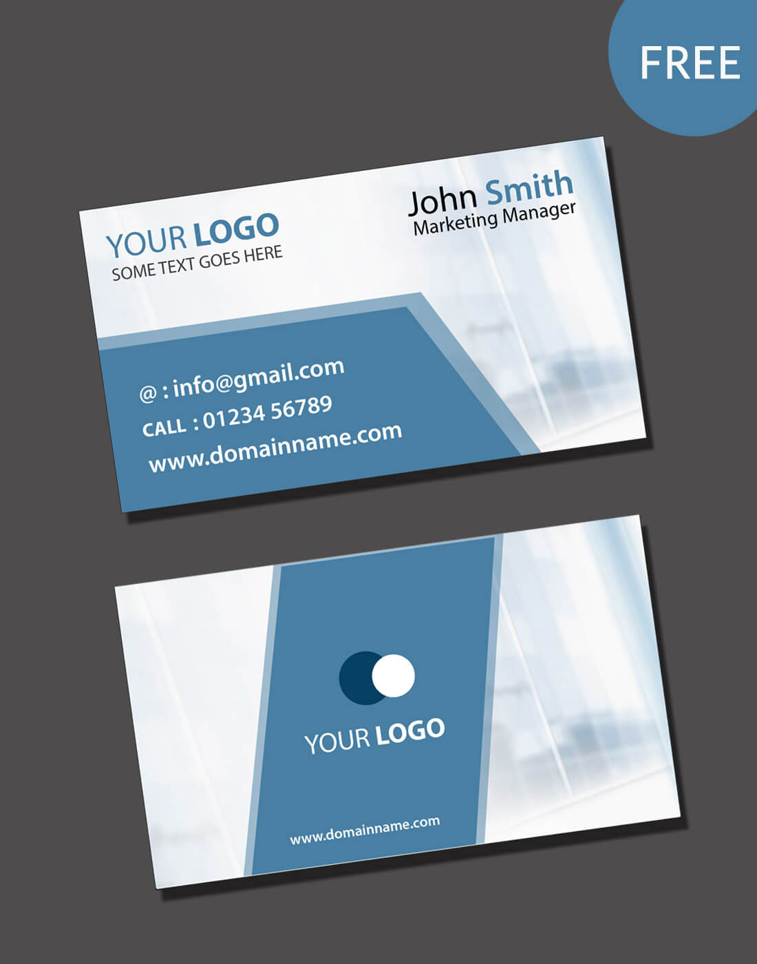 Visiting Card Psd Template Free Download Intended For Visiting Card Psd Template Free Download