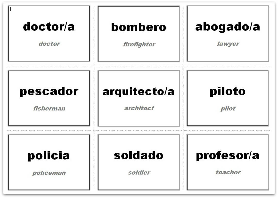 Vocabulary Flash Cards Using Ms Word Pertaining To Playing Card Template Word