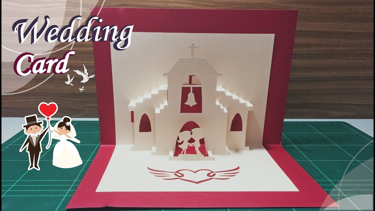 Wedding Card #01 – Pop Up Card Tutorial With Wedding Pop Up Card Template Free