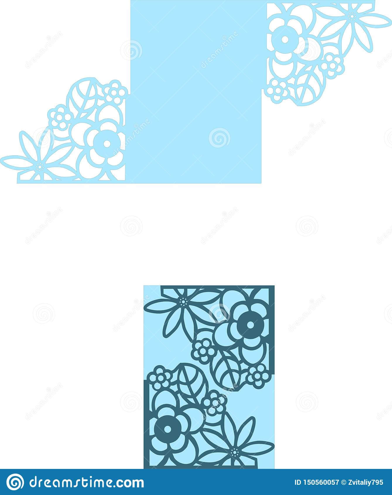 Wedding Card Floral Flower Pattern 5X7“ Invitation Wedding Regarding Free Svg Card Templates
