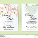 Wedding Invitation Card Flowers,jasmine Stock Illustration Throughout Wedding Card Size Template