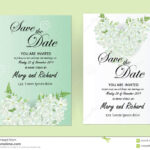 Wedding Invitation Card Flowers,jasmine Stock Vector With Wedding Card Size Template