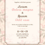 Wedding Invitation Card Template Inside Invitation Cards Templates For Marriage
