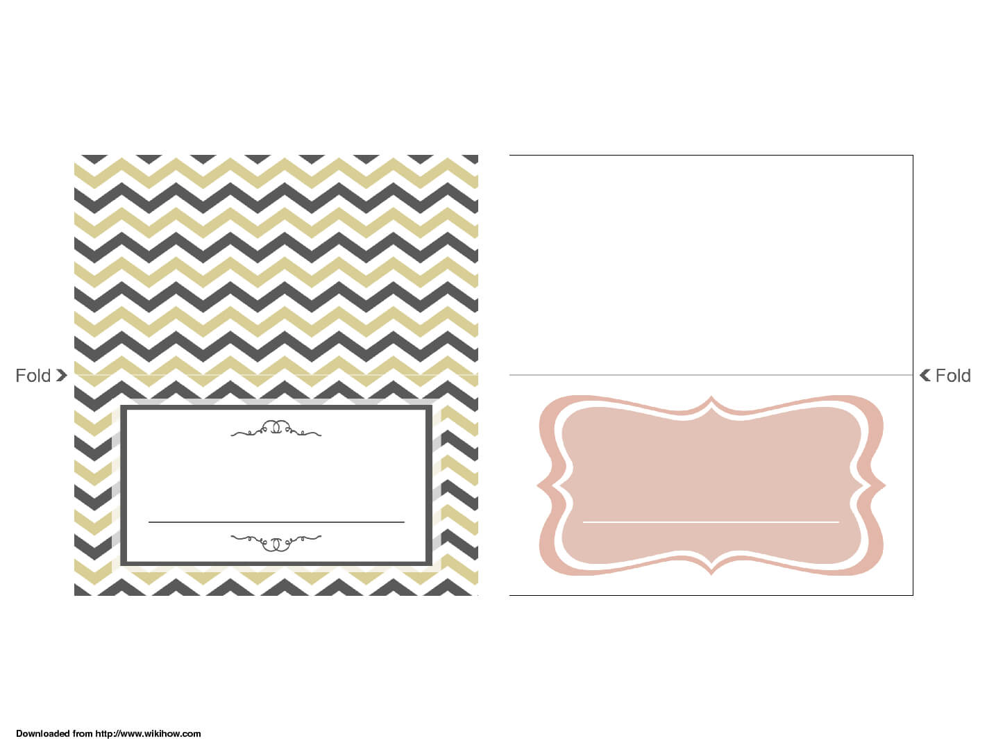 Wedding Place Card Template – Wikihow Throughout A2 Card Template